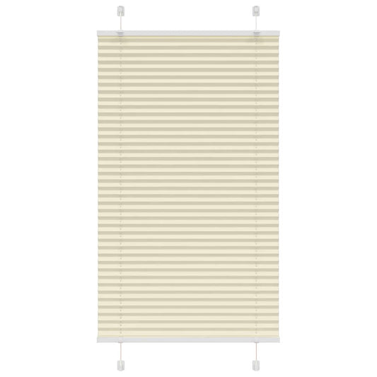vidaXL Pleated Blind Cream 70x150 cm Fabric Width 69,4 cm Polyester
