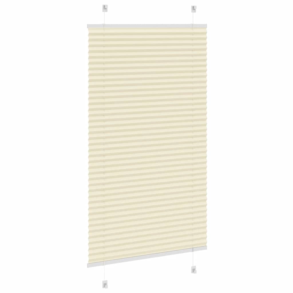 vidaXL Pleated Blind Cream 70x150 cm Fabric Width 69.4 cm Polyester