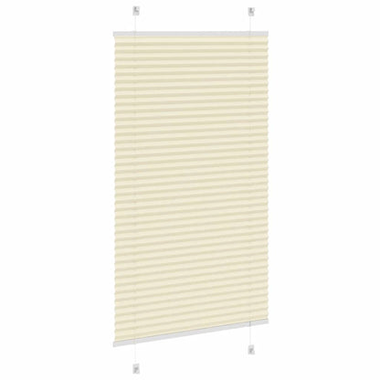 vidaXL Pleated Blind Cream 75x150 cm Fabric Width 74.4 cm Polyester