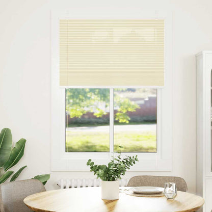 vidaXL Pleated Blind Cream 85x150 cm Fabric Width 84.4 cm Polyester