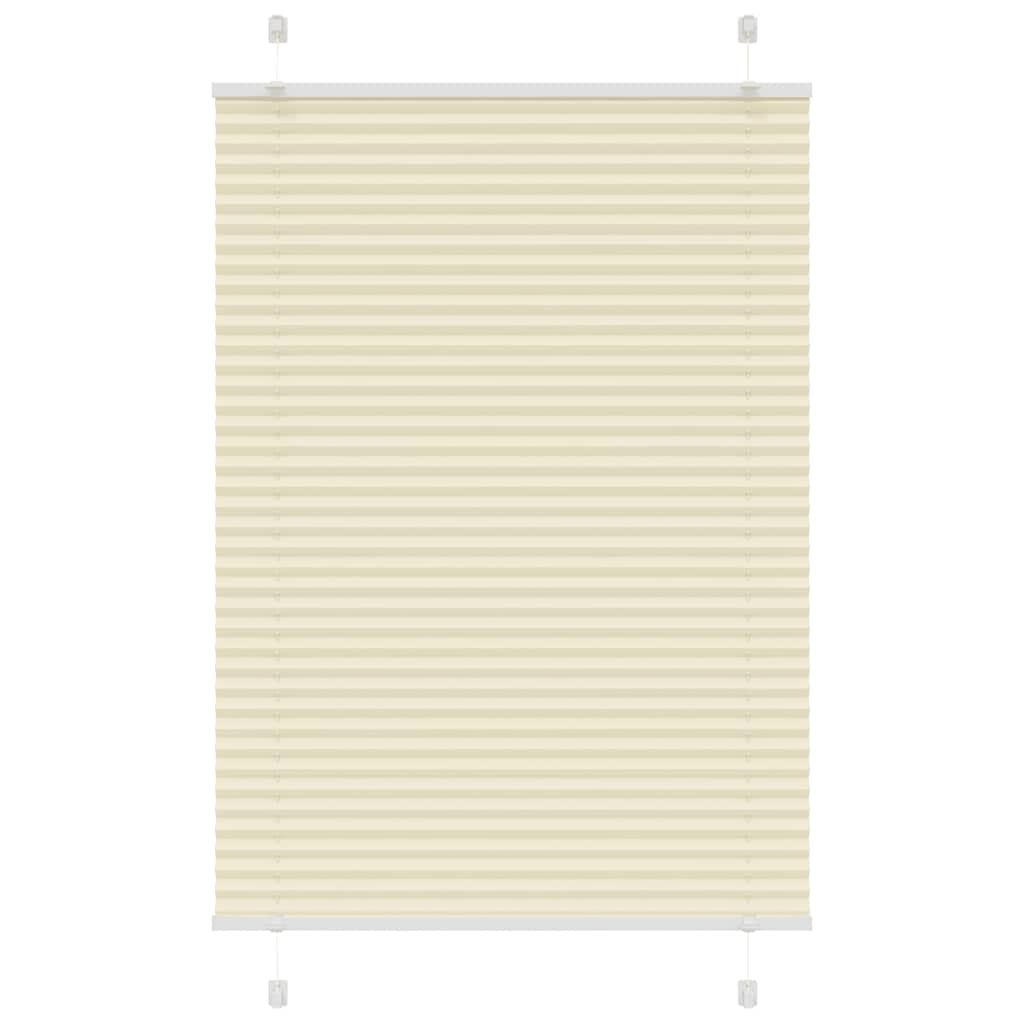 vidaXL Pleated Blind Cream 90x150 cm Fabric Width 89.4 cm Polyester