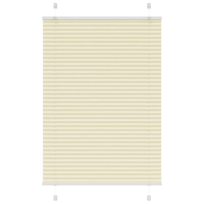 vidaXL Pleated Blind Cream 90x150 cm Fabric Width 89.4 cm Polyester