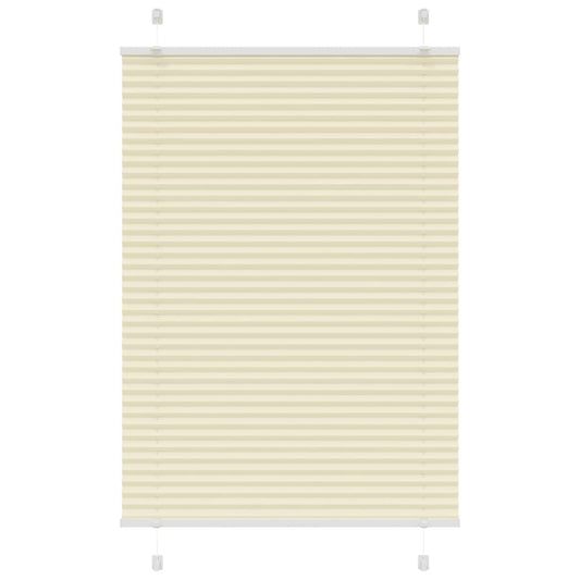 vidaXL Pleated Blind Cream 90x150 cm Fabric Width 89,4 cm Polyester