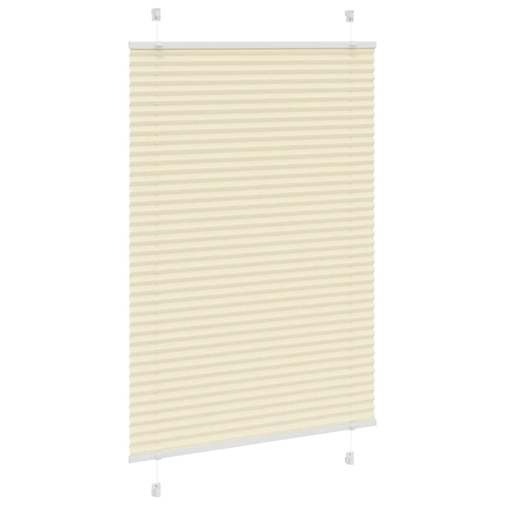 vidaXL Pleated Blind Cream 90x150 cm Fabric Width 89.4 cm Polyester