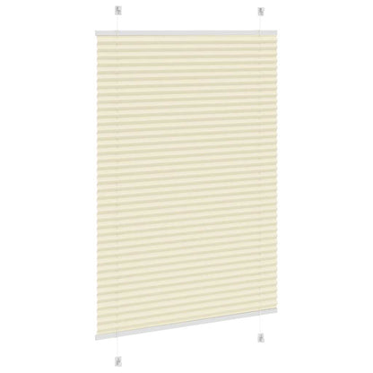vidaXL Pleated Blind Cream 90x150 cm Fabric Width 89.4 cm Polyester