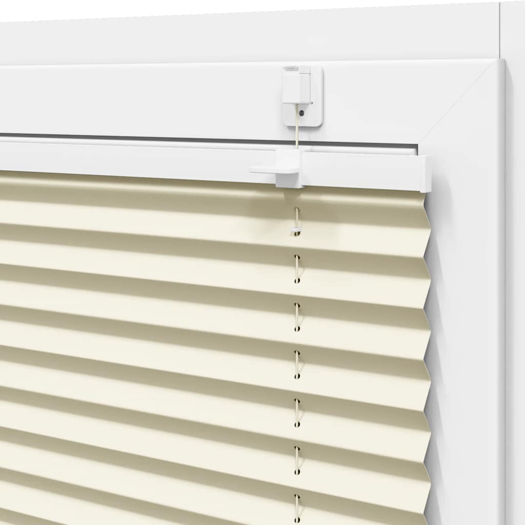vidaXL Pleated Blind Cream 90x150 cm Fabric Width 89.4 cm Polyester