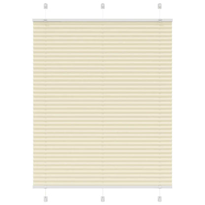 vidaXL Pleated Blind Cream 110x150 cm Fabric Width 109.4 cm Polyester