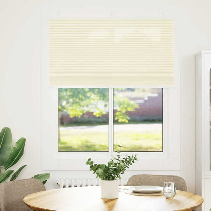 vidaXL Pleated Blind Cream 110x150 cm Fabric Width 109.4 cm Polyester