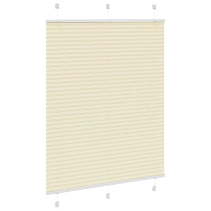 vidaXL Pleated Blind Cream 110x150 cm Fabric Width 109.4 cm Polyester