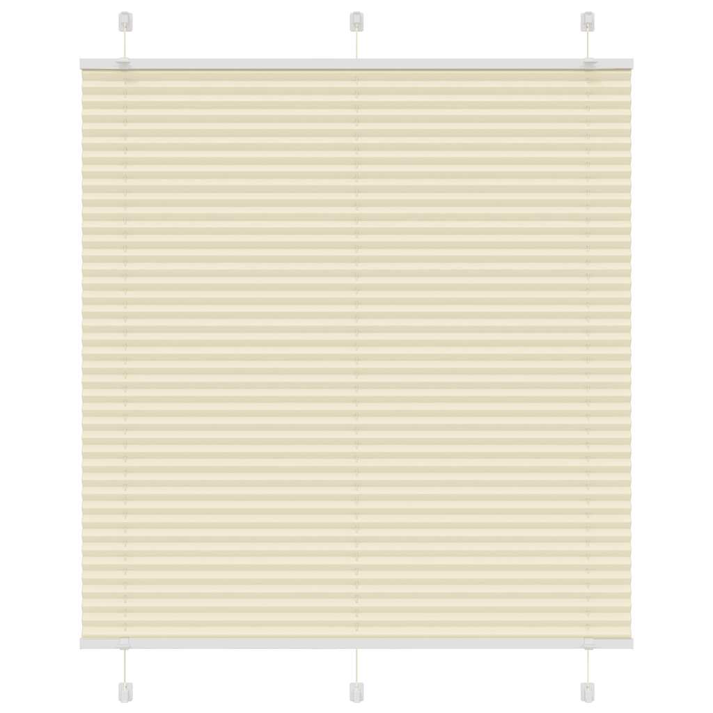 vidaXL Pleated Blind Cream 115x150 cm Fabric Width 114.4 cm Polyester