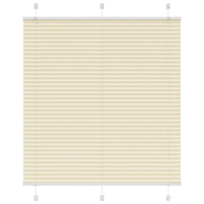 vidaXL Pleated Blind Cream 115x150 cm Fabric Width 114.4 cm Polyester