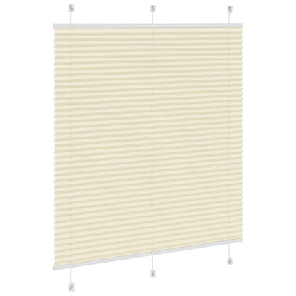 vidaXL Pleated Blind Cream 115x150 cm Fabric Width 114.4 cm Polyester
