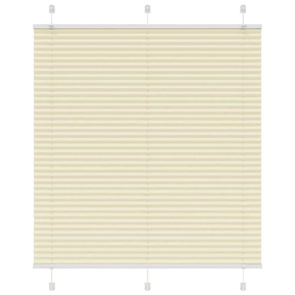 vidaXL Pleated Blind Cream 120x150 cm Fabric Width 119.4 cm Polyester
