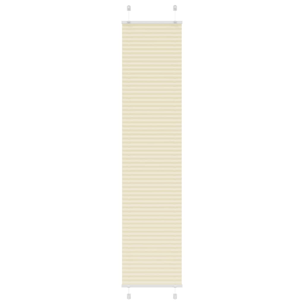 vidaXL Pleated Blind Cream 40x200 cm Fabric Width 39.4 cm Polyester