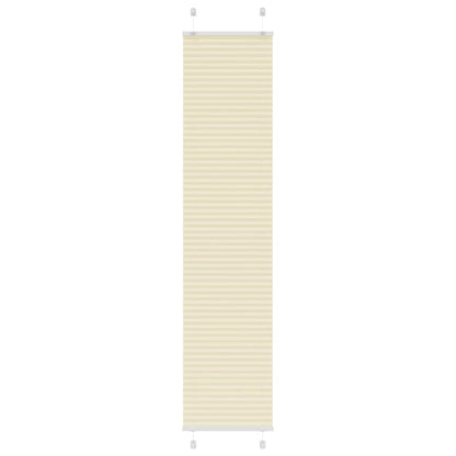 vidaXL Pleated Blind Cream 40x200 cm Fabric Width 39.4 cm Polyester