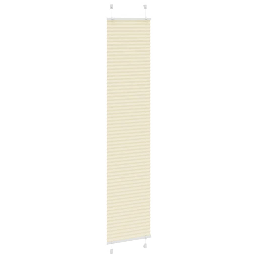 vidaXL Pleated Blind Cream 40x200 cm Fabric Width 39.4 cm Polyester