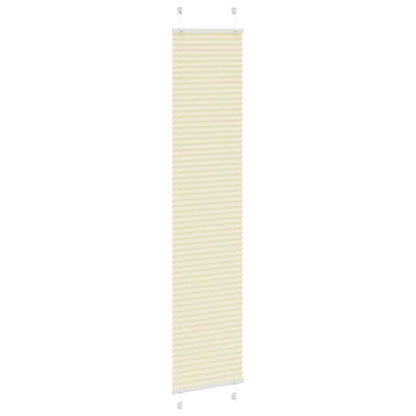 vidaXL Pleated Blind Cream 40x200 cm Fabric Width 39.4 cm Polyester