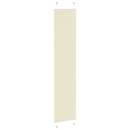 vidaXL Pleated Blind Cream 40x200 cm Fabric Width 39.4 cm Polyester