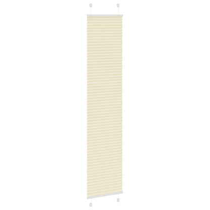 vidaXL Pleated Blind Cream 45x200 cm Fabric Width 44,4 cm Polyester