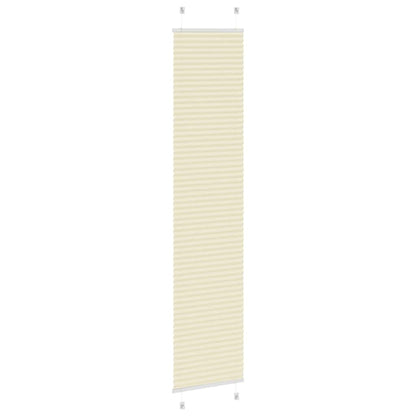 vidaXL Pleated Blind Cream 45x200 cm Fabric Width 44,4 cm Polyester