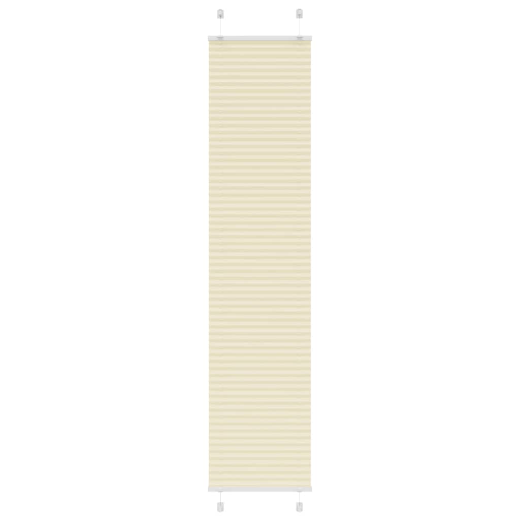 vidaXL Pleated Blind Cream 50x200 cm Fabric Width 49,4 cm Polyester