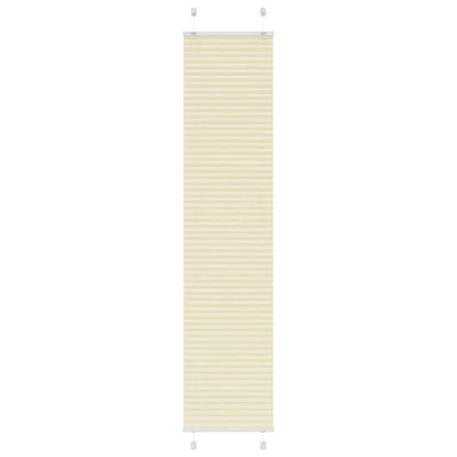 vidaXL Pleated Blind Cream 50x200 cm Fabric Width 49,4 cm Polyester