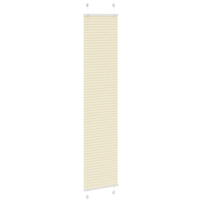 vidaXL Pleated Blind Cream 50x200 cm Fabric Width 49,4 cm Polyester