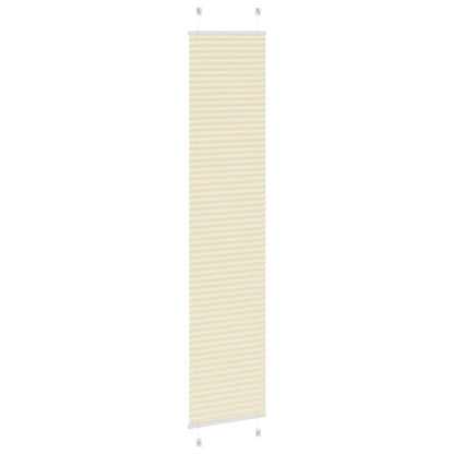 vidaXL Pleated Blind Cream 50x200 cm Fabric Width 49,4 cm Polyester