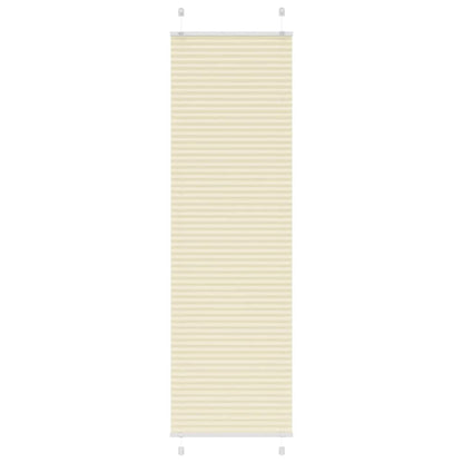 vidaXL Pleated Blind Cream 55x200 cm Fabric Width 54,4 cm Polyester