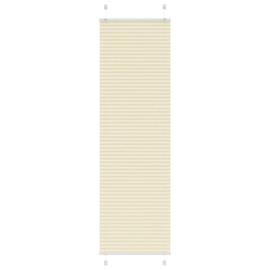vidaXL Pleated Blind Cream 55x200 cm Fabric Width 54,4 cm Polyester