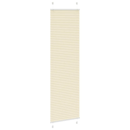 vidaXL Pleated Blind Cream 55x200 cm Fabric Width 54,4 cm Polyester
