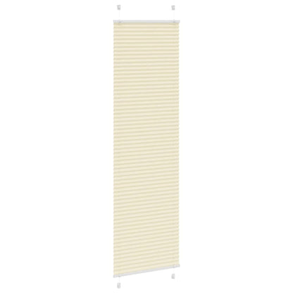 vidaXL Pleated Blind Cream 60x200 cm Fabric Width 59.4 cm Polyester