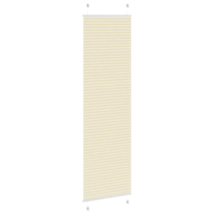 vidaXL Pleated Blind Cream 60x200 cm Fabric Width 59,4 cm Polyester
