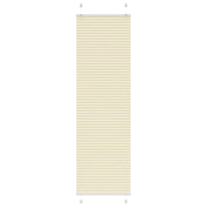 vidaXL Pleated Blind Cream 65x200 cm Fabric Width 64,4 cm Polyester
