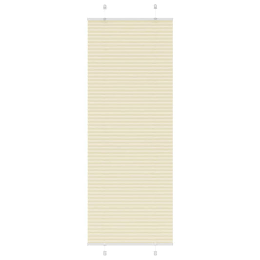 vidaXL Pleated Blind Cream 70x200 cm Fabric Width 69.4 cm Polyester