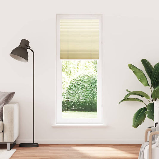 vidaXL Pleated Blind Cream 70x200 cm Fabric Width 69.4 cm Polyester