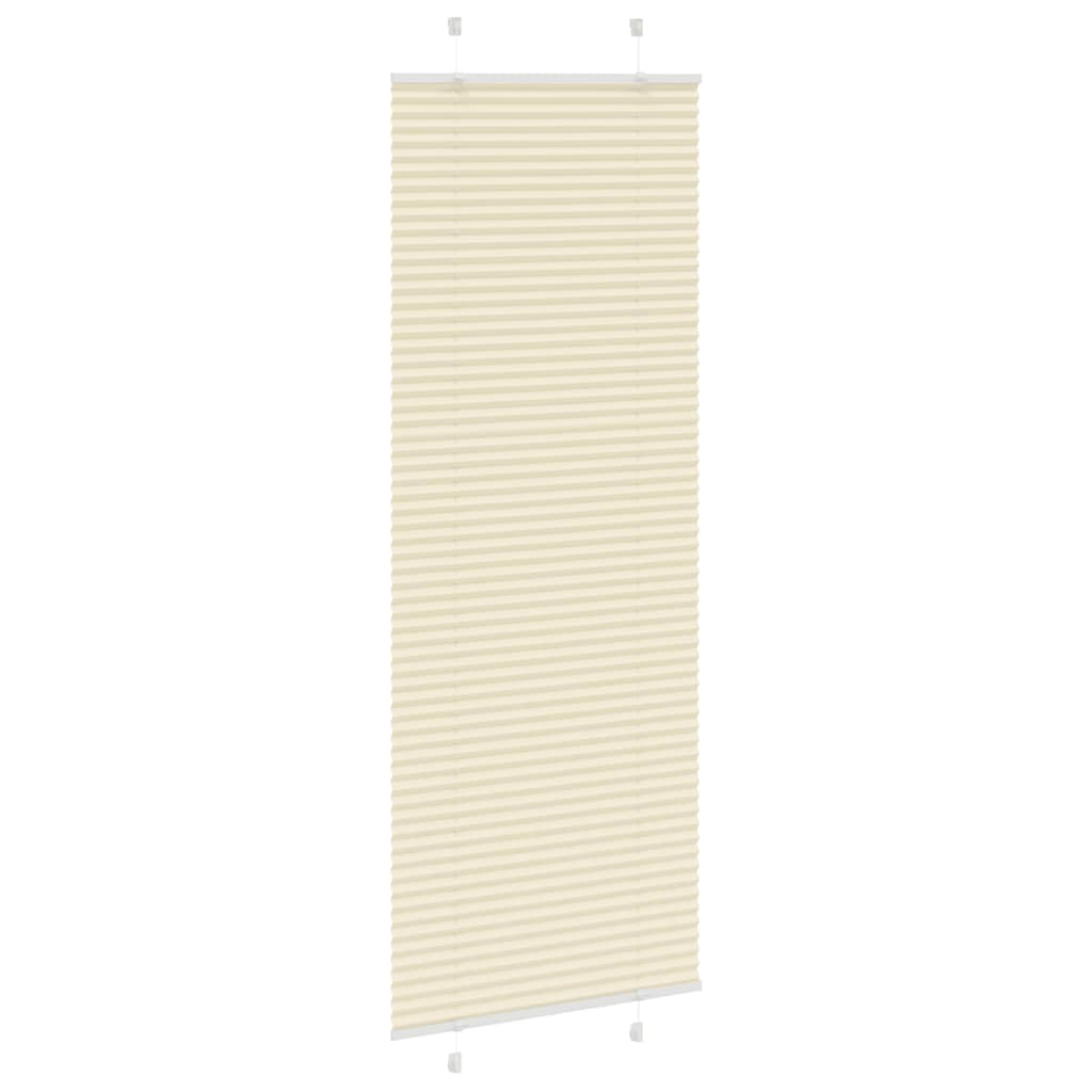 vidaXL Pleated Blind Cream 70x200 cm Fabric Width 69.4 cm Polyester