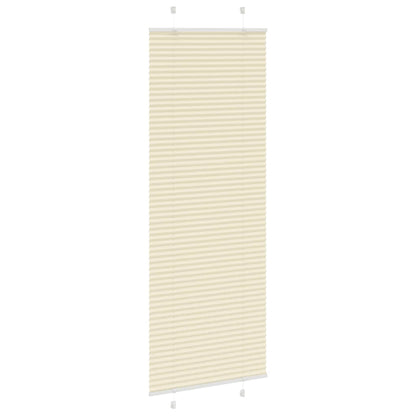 vidaXL Pleated Blind Cream 70x200 cm Fabric Width 69.4 cm Polyester