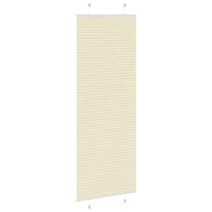 vidaXL Pleated Blind Cream 70x200 cm Fabric Width 69.4 cm Polyester