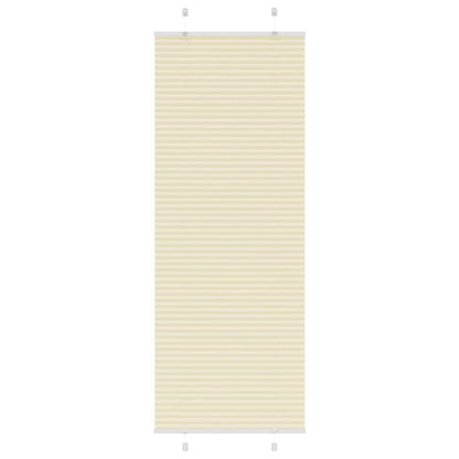 vidaXL Pleated Blind Cream 75x200 cm Fabric Width 74.4 cm Polyester