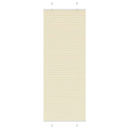 vidaXL Pleated Blind Cream 80x200 cm Fabric Width 79,4 cm Polyester