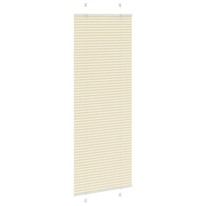 vidaXL Pleated Blind Cream 80x200 cm Fabric Width 79,4 cm Polyester
