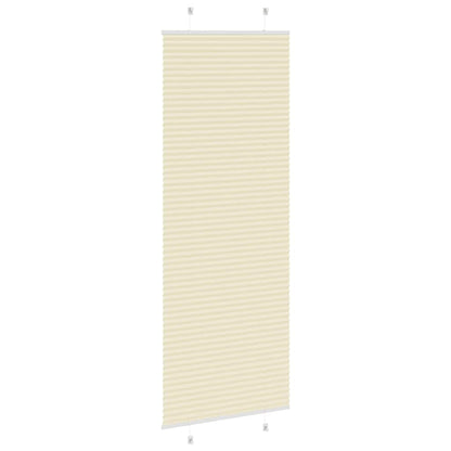 vidaXL Pleated Blind Cream 80x200 cm Fabric Width 79,4 cm Polyester