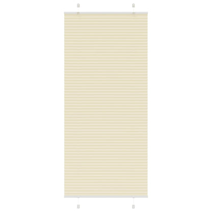 vidaXL Pleated Blind Cream 85x200 cm Fabric Width 84,4 cm Polyester