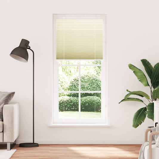 vidaXL Pleated Blind Cream 85x200 cm Fabric Width 84,4 cm Polyester