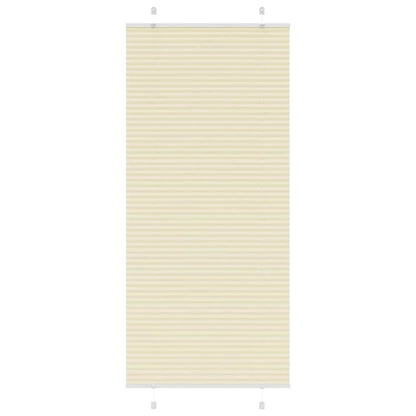 vidaXL Pleated Blind Cream 90x200 cm Fabric Width 89,4 cm Polyester