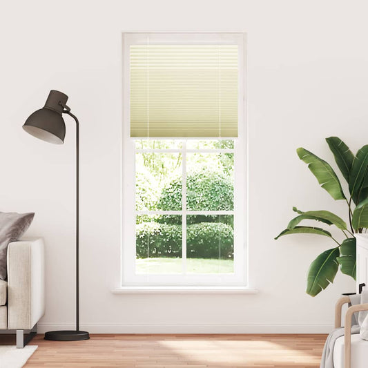 vidaXL Pleated Blind Cream 90x200 cm Fabric Width 89,4 cm Polyester
