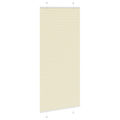 vidaXL Pleated Blind Cream 90x200 cm Fabric Width 89,4 cm Polyester