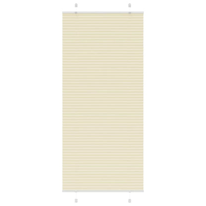 vidaXL Pleated Blind Cream 95x200 cm Fabric Width 94.4 cm Polyester