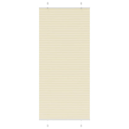 vidaXL Pleated Blind Cream 100x200 cm Fabric Width 99.4 cm Polyester
